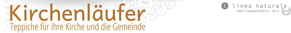 Kirchenl&auml;ufer.de Logo, linea naturale, Familienmanufaktur seit 1887